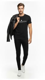 Awakening Minimal Baskı Detaylı Erkek Günlük T-Shirt