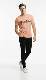 Erkek Modern Baskılı Günlük T-Shirt