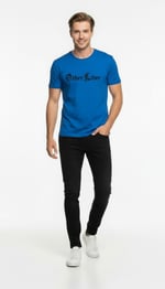 Erkek Modern Baskılı Günlük T-Shirt
