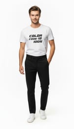 Erkek Typography “Color Code” Baskılı Minimal T-Shirt