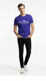 Erkek Yazı Baskılı Günlük Rahat Kesim T-Shirt