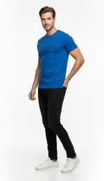 Minimal Yazı Baskılı Erkek Günlük T-Shirt Urban Stil