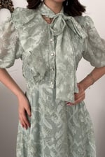 Mint Fiyonklu Elbise - Mint