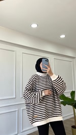 Acı Kahve - Çizgili Sweatshirt 