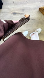 Acı Kahve - Fitilli Boğazlı Sweatshirt