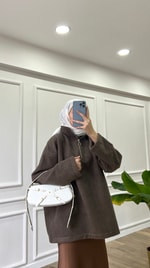 Acı Kahve Saten Etek