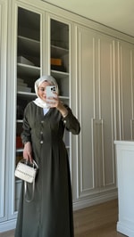 Bağlamalı Tensel Elbise Haki