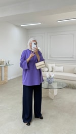 Basic Sweatshirt Lila