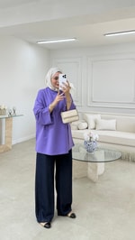 Basic Sweatshirt Lila