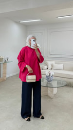 Basic Sweatshirt Pembe