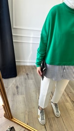 Benetton Gömlek Detaylı Sweatshirt 