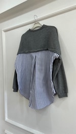 Benetton Gömlek Detaylı Sweatshirt 