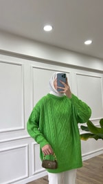 Benetton - Kalın Örgülü Kazak 
