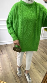 Benetton - Kalın Örgülü Kazak 