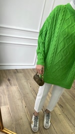 Benetton - Kalın Örgülü Kazak 