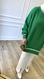 Benetton - Tek Şeritli Kazak