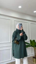Boğazlı Fitilli - Küf Yeşil