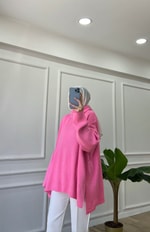 Boğazlı Kazak - Pembe