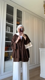 Çıtçıtlı Oysh Hırka Acı Kahve