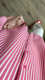 Çizgili Gömlek - Pembe