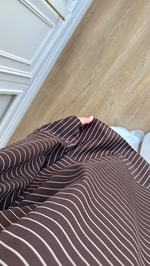 Çizgili Oysh Sweatshirt Acı Kahve