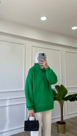 Fermuar Detaylı Sweatshirt - Benetton