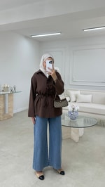 Fırfırlı Gömlek Acı Kahve 