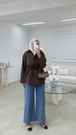 Fırfırlı Gömlek Acı Kahve 