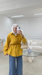 Fırfırlı Gömlek Hardal