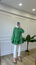 Fırfırlı Taşlı Gömlek - Benetton