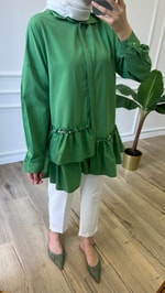 Fırfırlı Taşlı Gömlek - Benetton