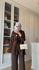 Fularlı Modal Takım Acı Kahve