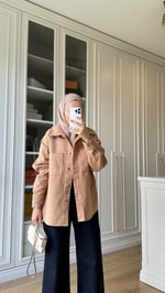 Gabardin Ceket Camel