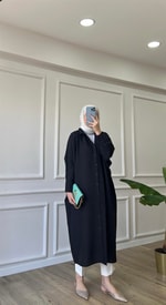 Gofre Gömlek - Siyah
