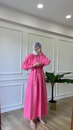 Gömlek / Elbise - Pembe