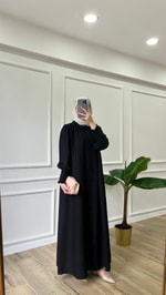Gömlek Elbise - Siyah