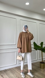 Kahve - Merserize Tunik 
