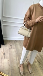 Kahve - Vera Merserize Tunik