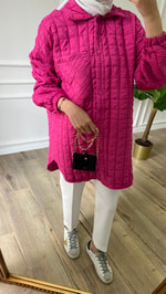 Kapitone Ceket - Pembe