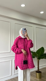 Kapitone Ceket - Pembe
