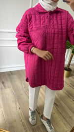 Kapitone Ceket - Pembe