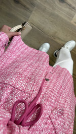 Kapitone Detaylı Tüvit Ceket - Pembe