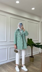 Kazayağı Desenli Gömlek - Benetton