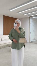 Kely Çiçek Detaylı Ceket Çağla