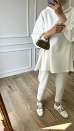 Kemerli Sweatshirt - Ekru