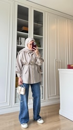 Kesik Paça Denim Pantolon