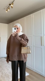 Kolu Lastikli Sweatshirt Vizon