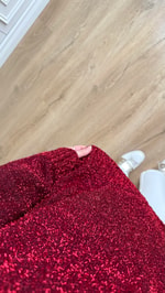 Liva Simli Triko Kırmızı