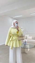 Loe Bağlamalı Gömlek Sarı