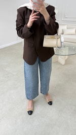Luna Blazer Ceket Acı Kahve